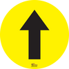 24" Directional Arrow Yellow Floor Sign