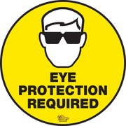 Eye Protection Required - Floor Marking Sign, 24"