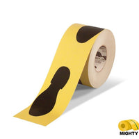 Mighty Line 3" Wide Foot Print Floor Tape - 100' Roll