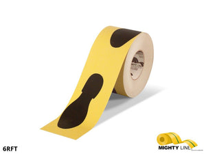 Mighty Line 6" Wide Foot Print Floor Tape - 100' Roll