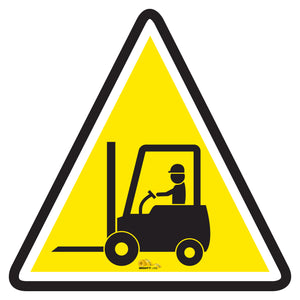 Forklift Crossing with Driver - Floor Marking Sign, 24"