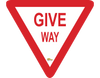 Give Way Triangle, 24" Floor Sign