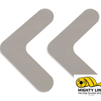 Gray Mighty Line 1" Solid Color Rounded Angles