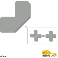 Mighty Line 2" Gray Half Angle - Pack of 100
