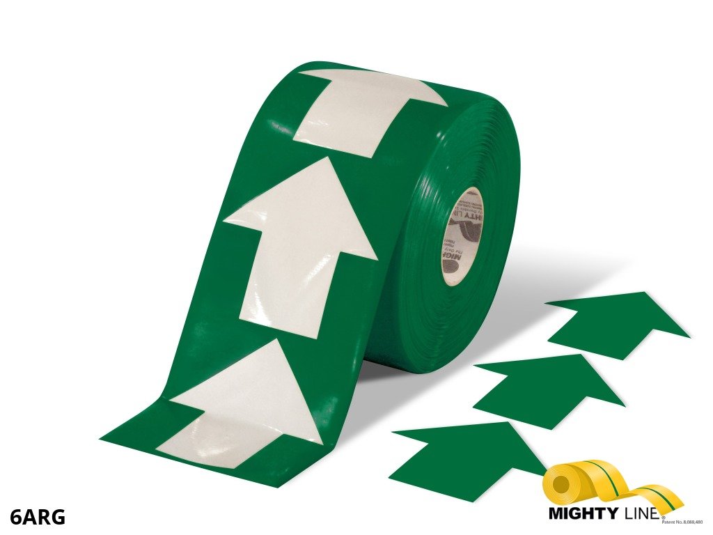 Mighty Line 4RG Floor Tape, Green, 4 inx100 ft, Roll