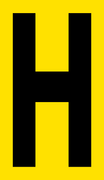 Mighty Line YELLOW Die Cut Location Markers - Letter H - Pack of 10