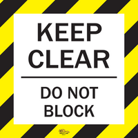 Mighty Line Keep Clear Do Not Block 24" Floor Sign