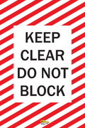 24x36" Keep Clear Do Not Block Floor Sign