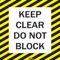 Keep Clear Do Not Block, 36x42" Floor Sign