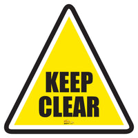 Keep Clear Triangle Floor Sign - Floor Marking Sign, 12"