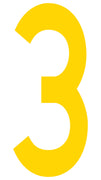 Mighty Line 3 Number Floor Marker Adhesive, 4.5"x10" size, pack of 10
