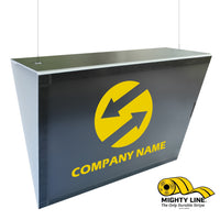 24” Wide Black Hanging Sign - Holds 8.5” x 11” Paper for Easy Slip in and out