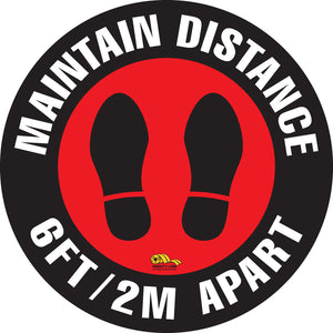 Heavy-Duty Maintain Distance Sign – Social Distance Floor Sign