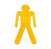 Pedestrian Man - Pack of 20 - Floor Marking 6" x 10", Yellow
