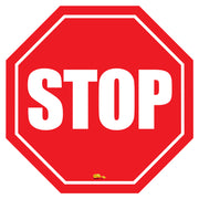 Stop Sign Modern Floor Sign - Floor Marking Sign, 12"