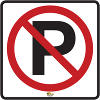 No Parking, Mighty Line Floor Sign, Industrial Strength, 12" Wide