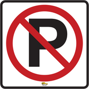 No Parking, Mighty Line Floor Sign, Industrial Strength, 16" Wide