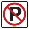 No Parking, Mighty Line Floor Sign, Industrial Strength, 36" Wide