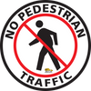 No Pedestrian Text Floor Sign - Floor Marking Sign, 12"