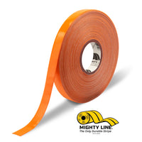Mighty Line 1" Orange Solid Color Tape - 50' Roll