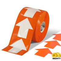 Mighty Line 4" Orange Arrow Pop Out Tape, 100' Roll