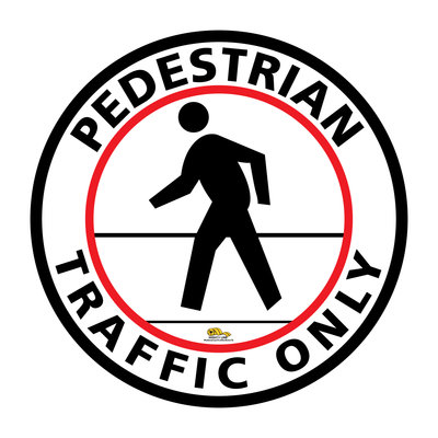 Pedestrian Traffic Only Floor Sign - Floor Marking Sign, 12