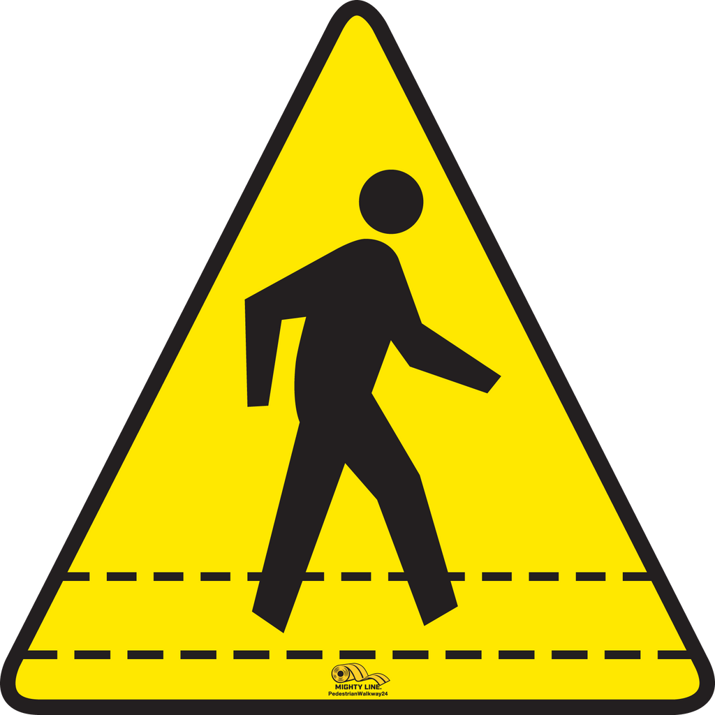 Pedestrian Walkway Floor Sign - Floor Marking Sign, 24"