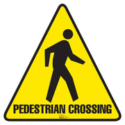 Pedestrian Crossing Floor Sign - Floor Marking Sign, 16"