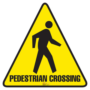 Pedestrian Crossing Floor Sign - Floor Marking Sign, 16"