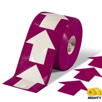 Mighty Line 4" Purple Arrow Pop Out Tape, 100' Roll
