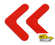 Red Mighty Line 1" Solid Color Rounded Angles