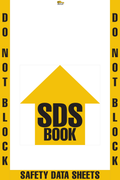 Do Not Block SDS Book Floor Marking, OSHA Compliance Kit. 16" sign, 2" wide tape