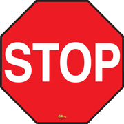 12" STOP Floor Sign