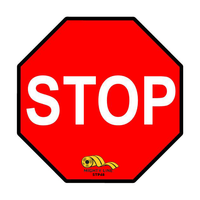 Standard Red Stop Sign - Floor Marking, 48"