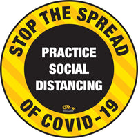 Stop the Spread Floor Sign - COVID-19 Floor Marking - Heavy Duty