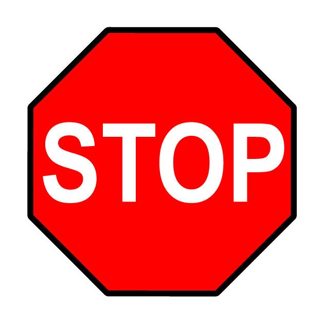 Standard Red Stop Sign - Floor Marking, 24"