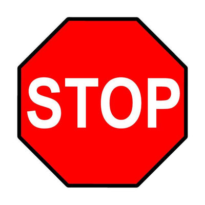 Standard Red Stop Sign - Floor Marking, 16