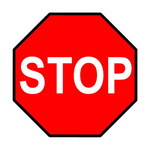 Standard Red Stop Sign - Floor Marking, 16"