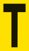 Mighty Line YELLOW Die Cut Location Markers - Letter T - Pack of 10