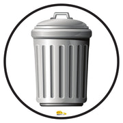 24" Trash Can Floor Sign