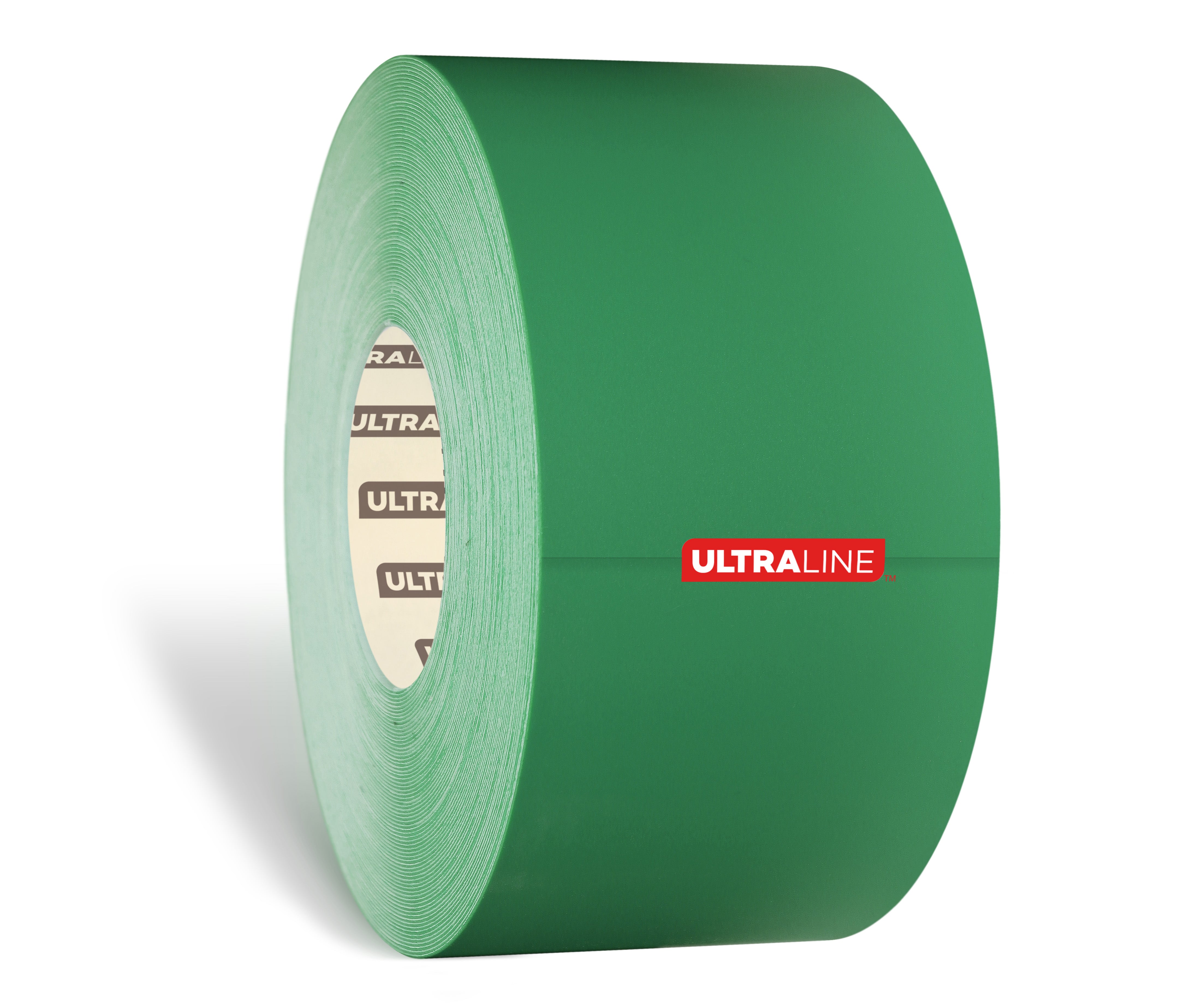 Mighty Line Diagonal Floor Tape 4 inch White/Green 100' roll