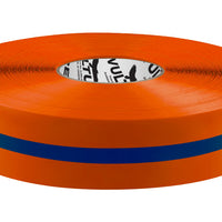 Orange with Blue  Floor Marking Tape, Solid with Center Line, Continuous Roll, 2" Roll, 1 EA, 45VR15