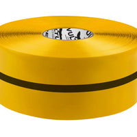 Floor Marking Tape, Solid with Center Line, Continuous Roll, 4" Roll, 1 EA, 45VR72