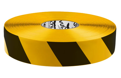 Floor Marking Tape, Striped Hazard, Continuous Roll, 2