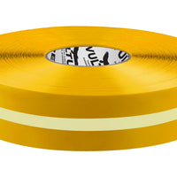 Glow in the Dark Marking Tape, Solid with Glowing Center Line, Continuous Roll, 2" Roll, 1 EA, 45VR91