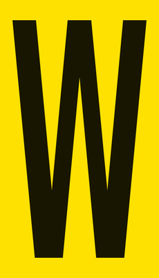 Mighty Line YELLOW Die Cut Location Markers - Letter W - Pack of 10