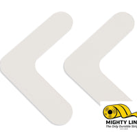 White Mighty Line 1" Solid Color Rounded Angles