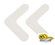 White Mighty Line 1" Solid Color Rounded Angles