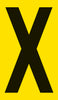 Mighty Line YELLOW Die Cut Location Markers - Letter X - Pack of 10