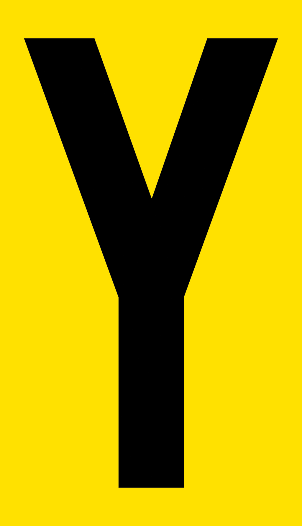 Mighty Line YELLOW Die Cut Location Markers - Letter Y - Pack of 10